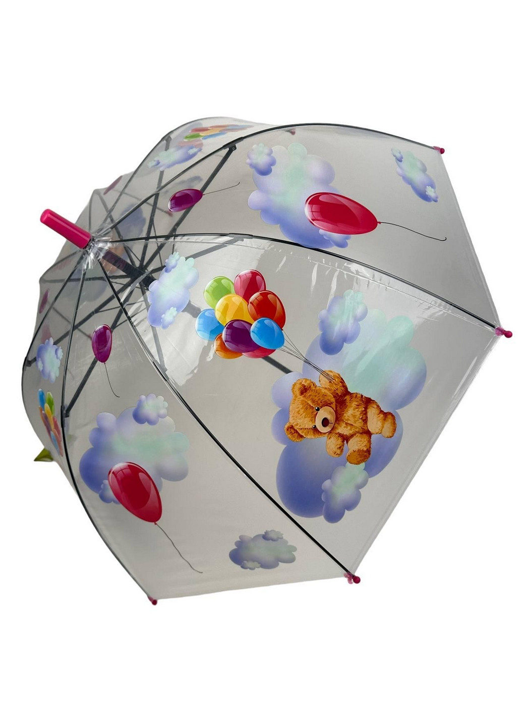 Дитяча прозора парасолька тростина напівавтомат Rain (276392399)