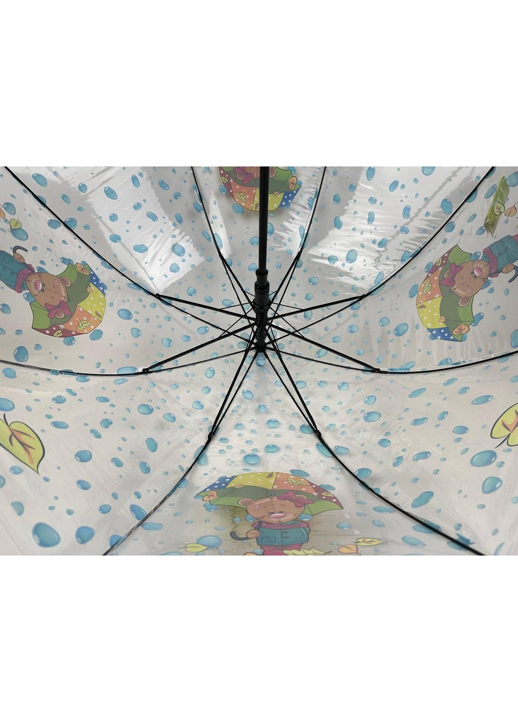 Дитяча прозора парасолька тростина напівавтомат Rain (276392398)
