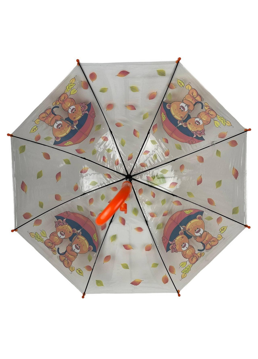 Дитяча прозора парасолька тростина напівавтомат Rain (276392401)