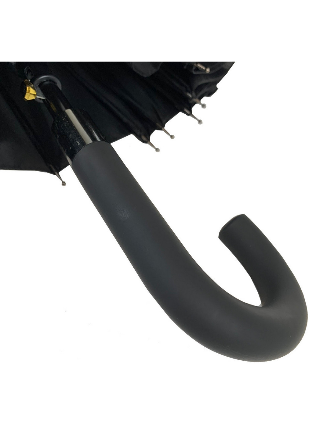 Чёрный полуавтоматический мужской зонт трость Toprain (276392563)