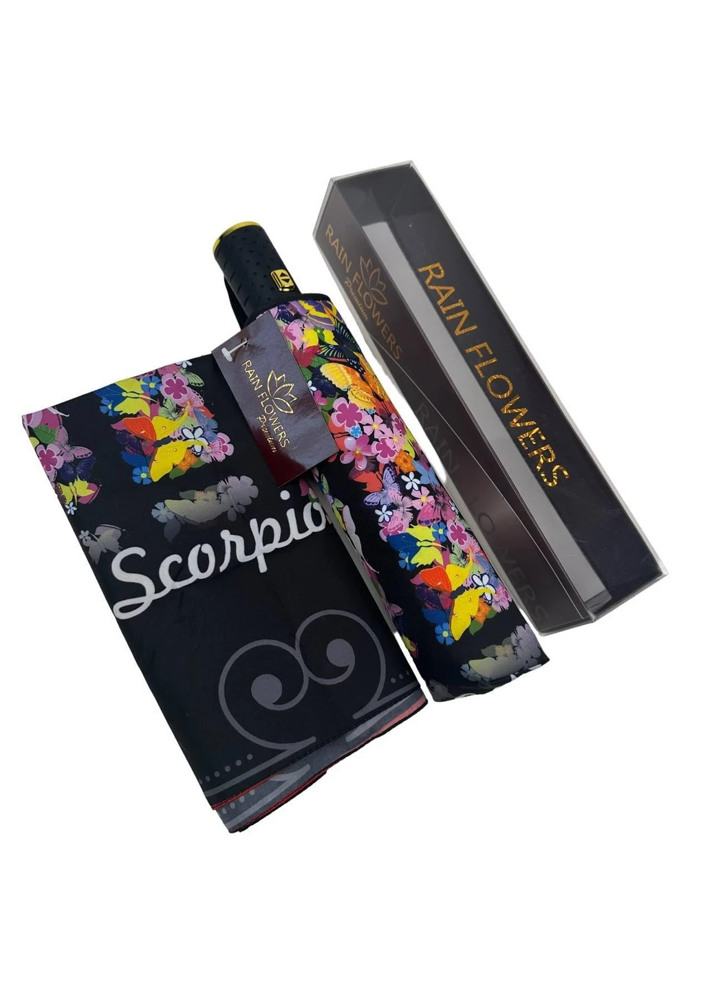 Чорна жіноча парасолька автомат Rain (276392387)