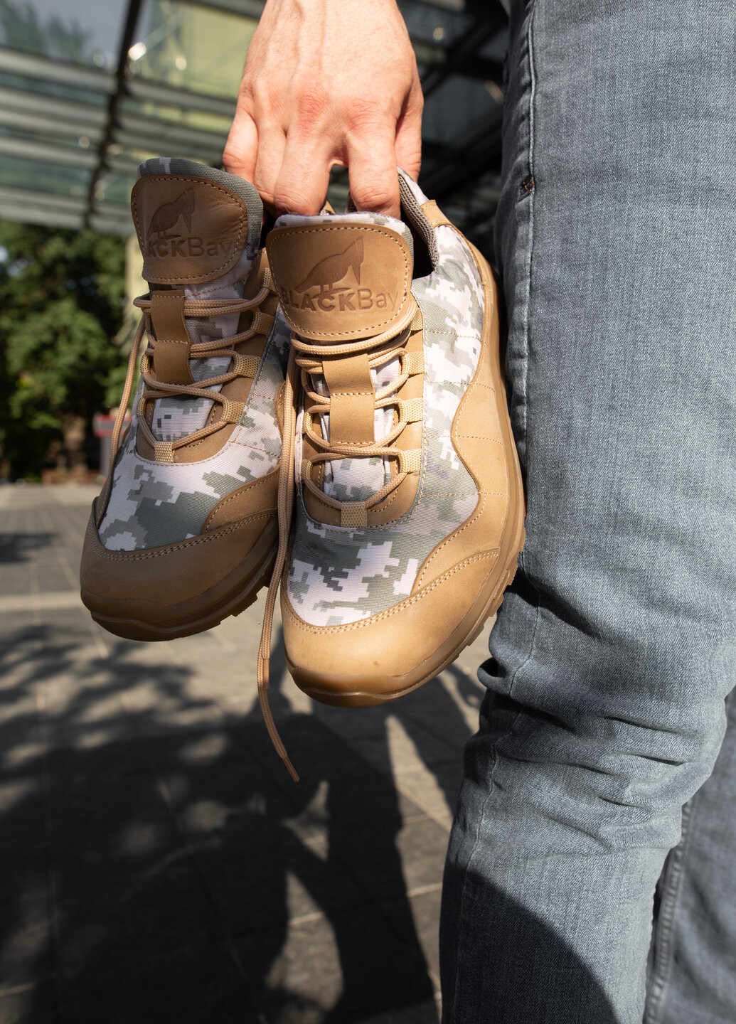 Тактичні чоловічі кросівки демісезон із натуральної шкіри на протекторній підошві No Brand (276394246)