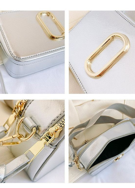 Жіноча сумка 1805 крос-боді сіра срібна No Brand (276457672)