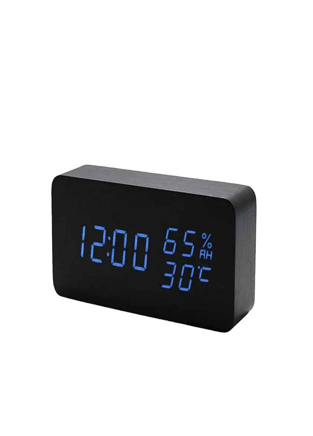 Часы настольные с термометром VST-862S Черный корпус Синяя подсветка VTech (276534225)
