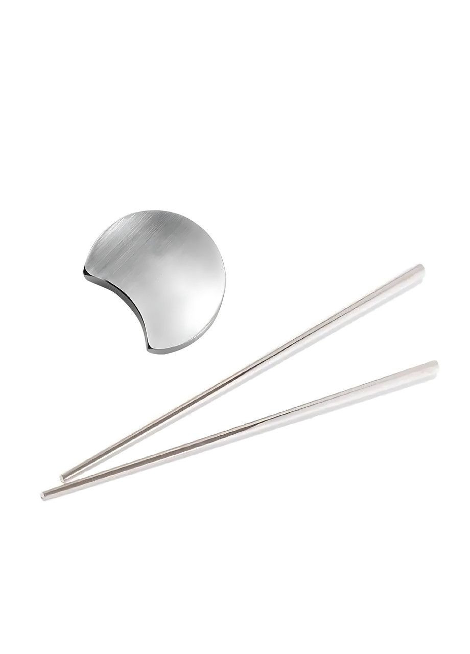 Комплект срібної круглої підставки та паличок до суші для дому ресторанів, кафе, готелів REMY-DECOR - (276533921)
