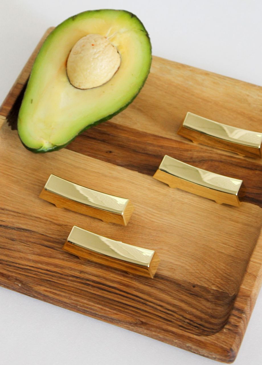 Комплект прямокутної золотої підставки та паличок для суші золото із білою ручкою для дому ресторанів, кафе. REMY-DECOR (276533917)