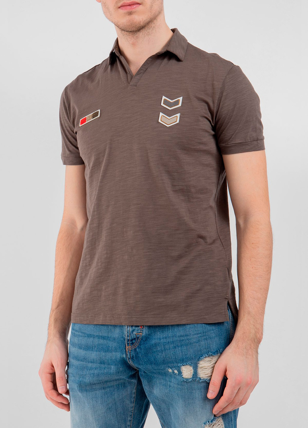 Коричневая футболка-поло для мужчин Antony Morato