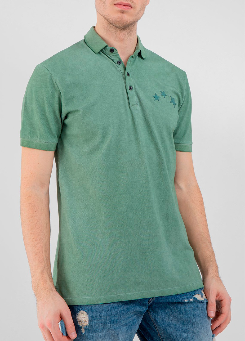 Зеленая футболка-поло для мужчин Antony Morato