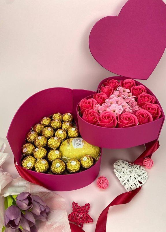 Подарунок "Rose love" для коханої, дівчини, подруги, жінки, на день святого Валентина, 14 лютого, день народження (8-0573) Кукумбер (276530012)