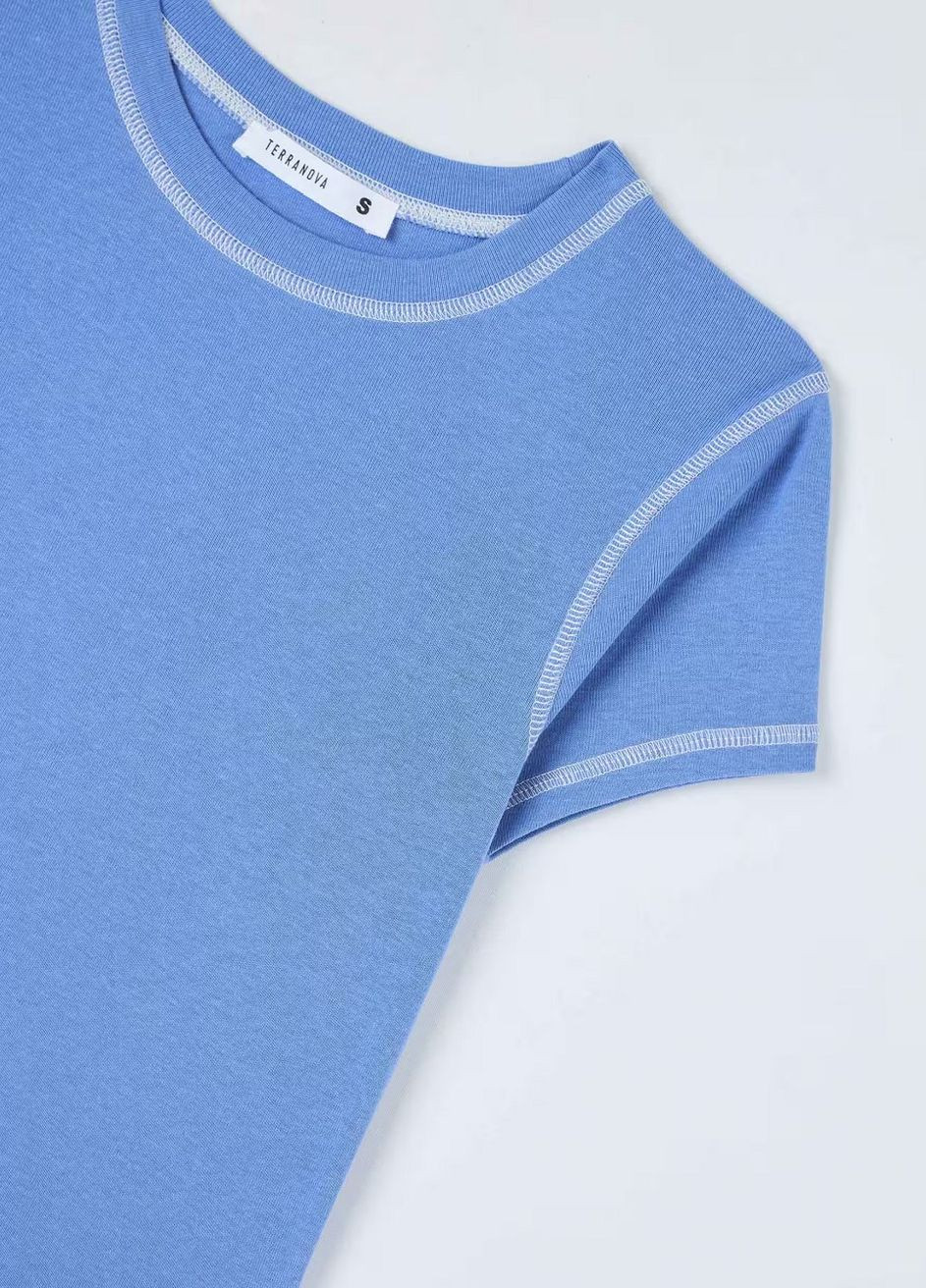 Блакитна літня футболка жін Terranova