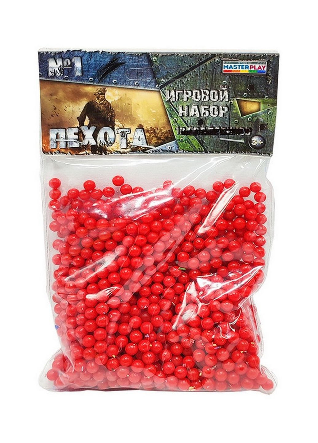Пластикові кульки (кульки) для дитячої зброї Colorplas 1-152, 6 мм 1000 шт Червоний Colorplast (276461873)