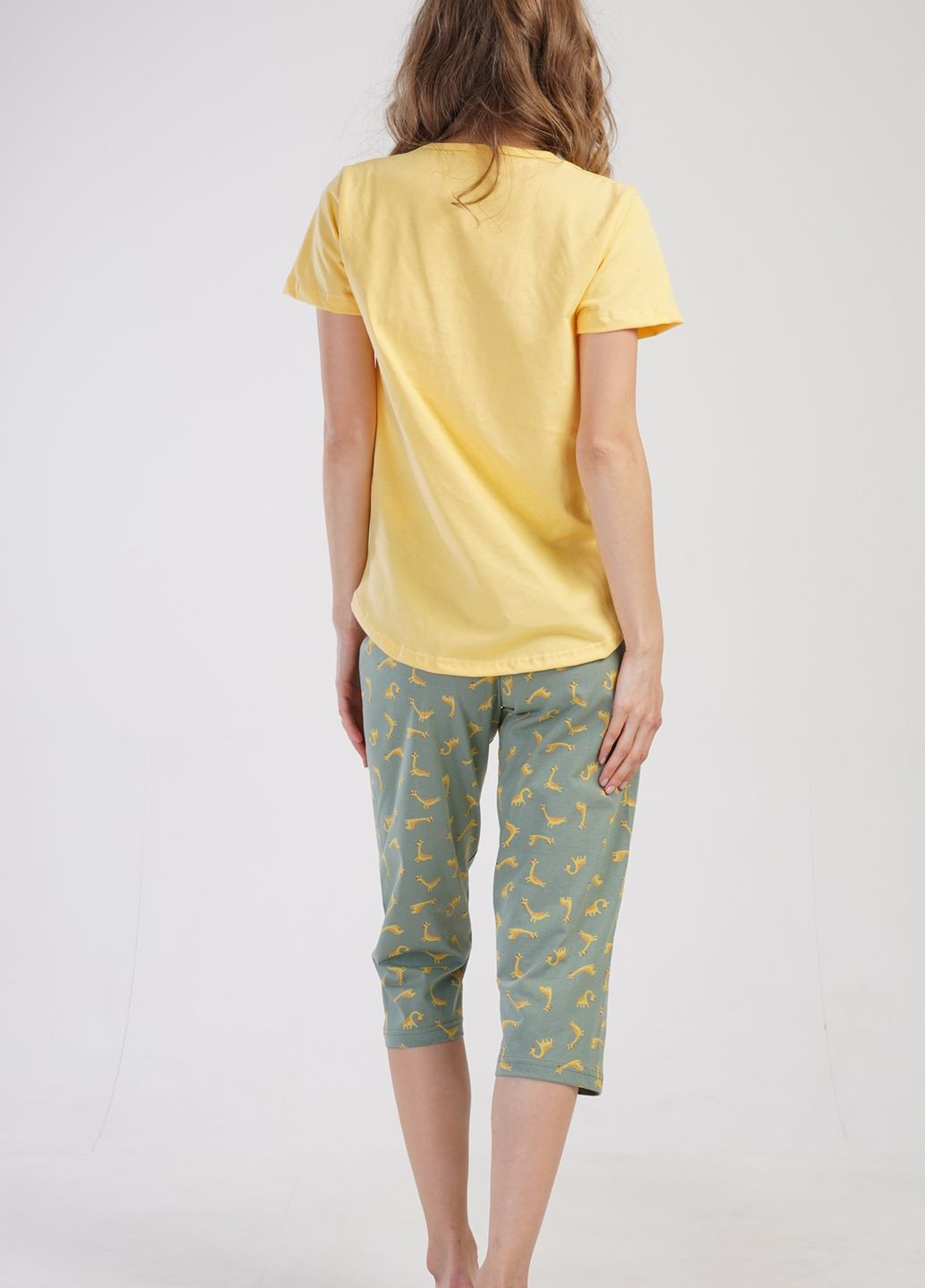 Жовта всесезон піжама ( футболка, бриджі) футболка+ бриджі Vienetta