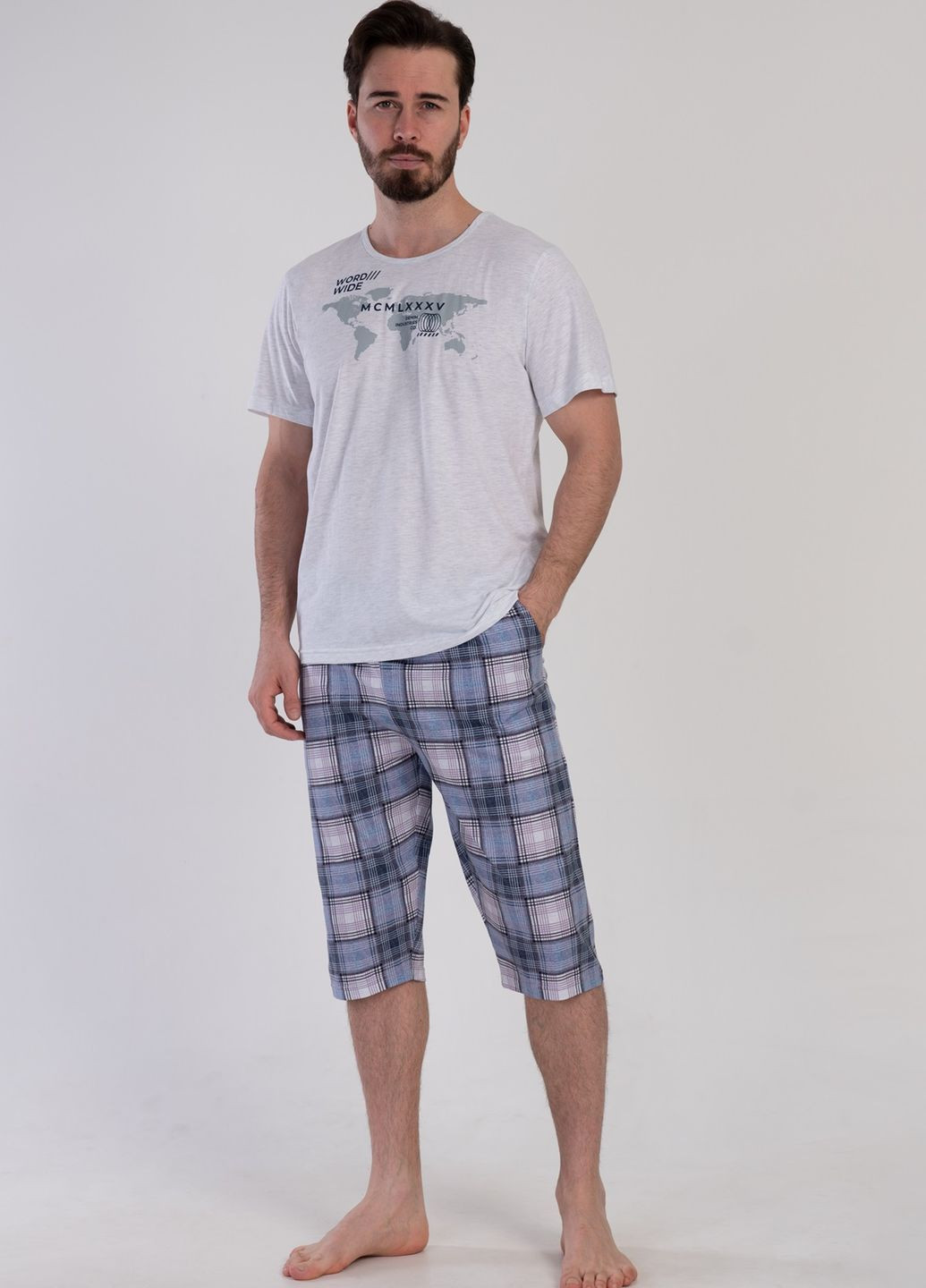 Пижама мужская (футболка, бриджи) Vienetta (276469118)