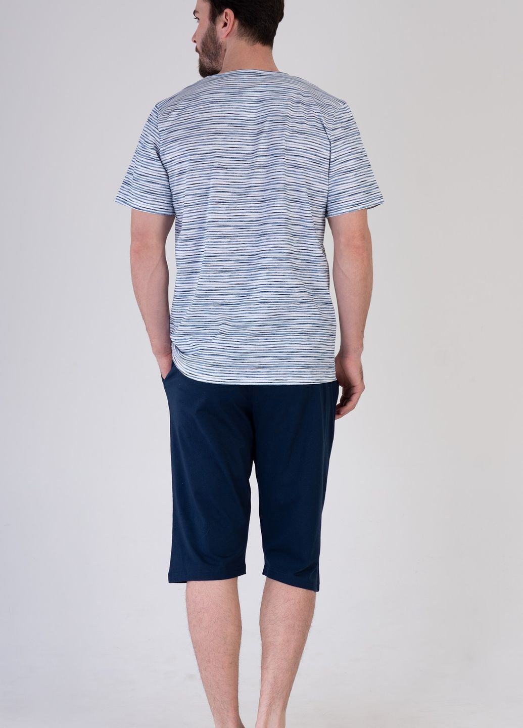 Піжама чоловіча (футболка, бриджі) Vienetta (276469117)
