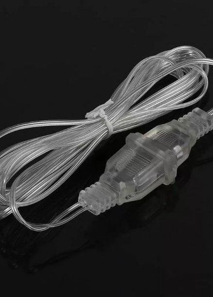 Удлинитель для гирлянды провод 5 метров от розетки сети 220 вольт кабель прозрачный No Brand (276709044)
