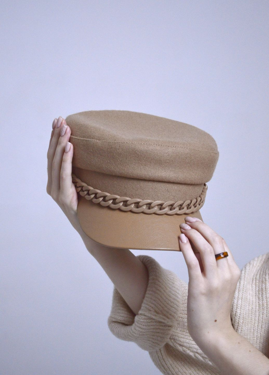 Жіноча кепка картуз з козирком зі шкірозамінника Style з регулюванням розміру No Brand (276525637)