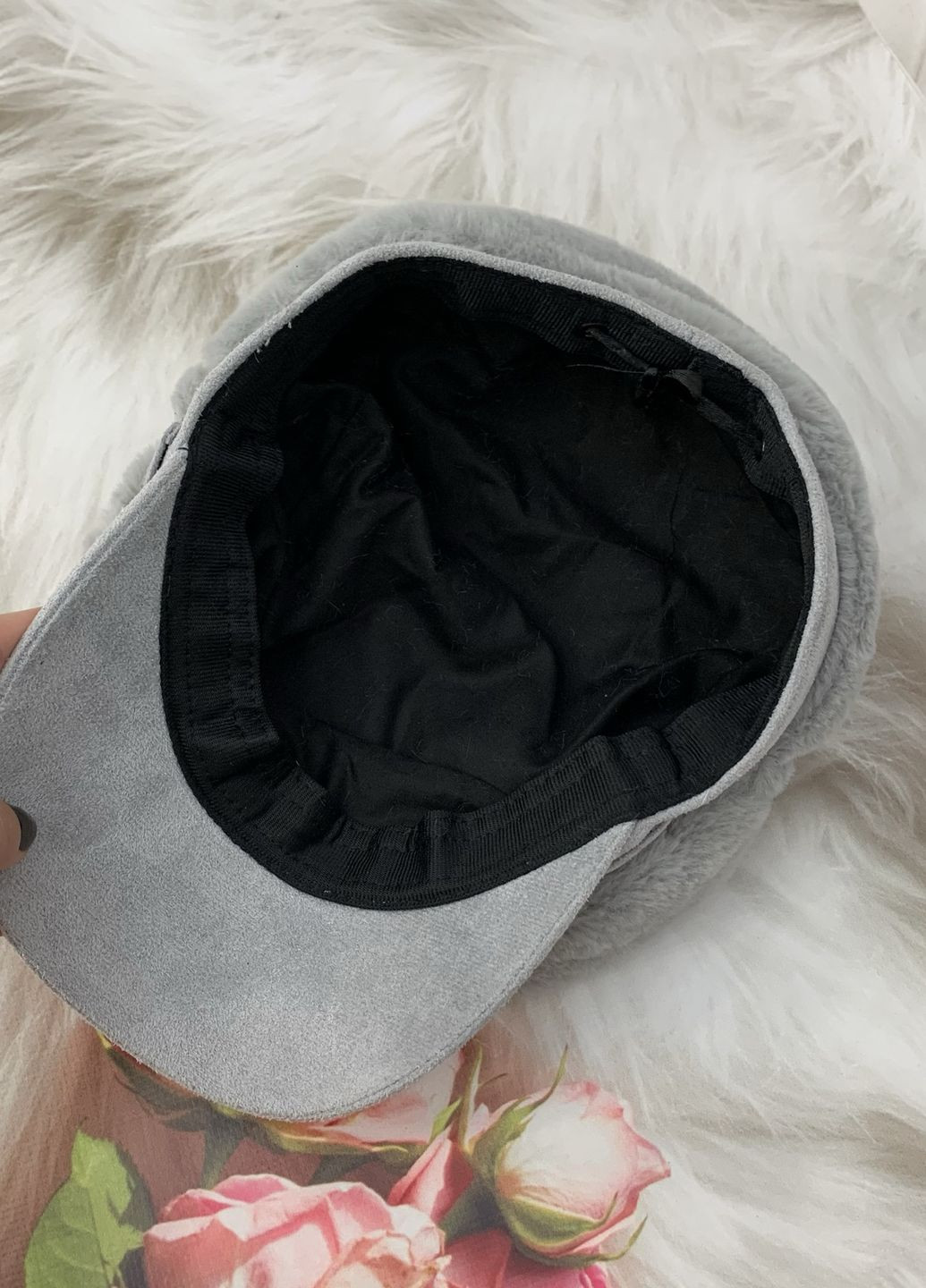 Женская кепка картуз плюшевая с пряжкой и регулировкой размера No Brand (276525639)