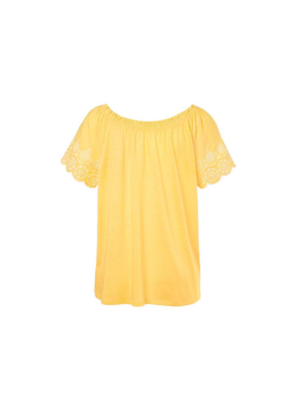 Желтая блуза Tchibo T1679221642