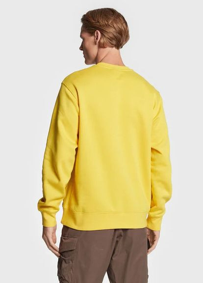 Свитшот Nike - Прямой крой однотонный желтый кэжуал хлопок органический - (276529919)
