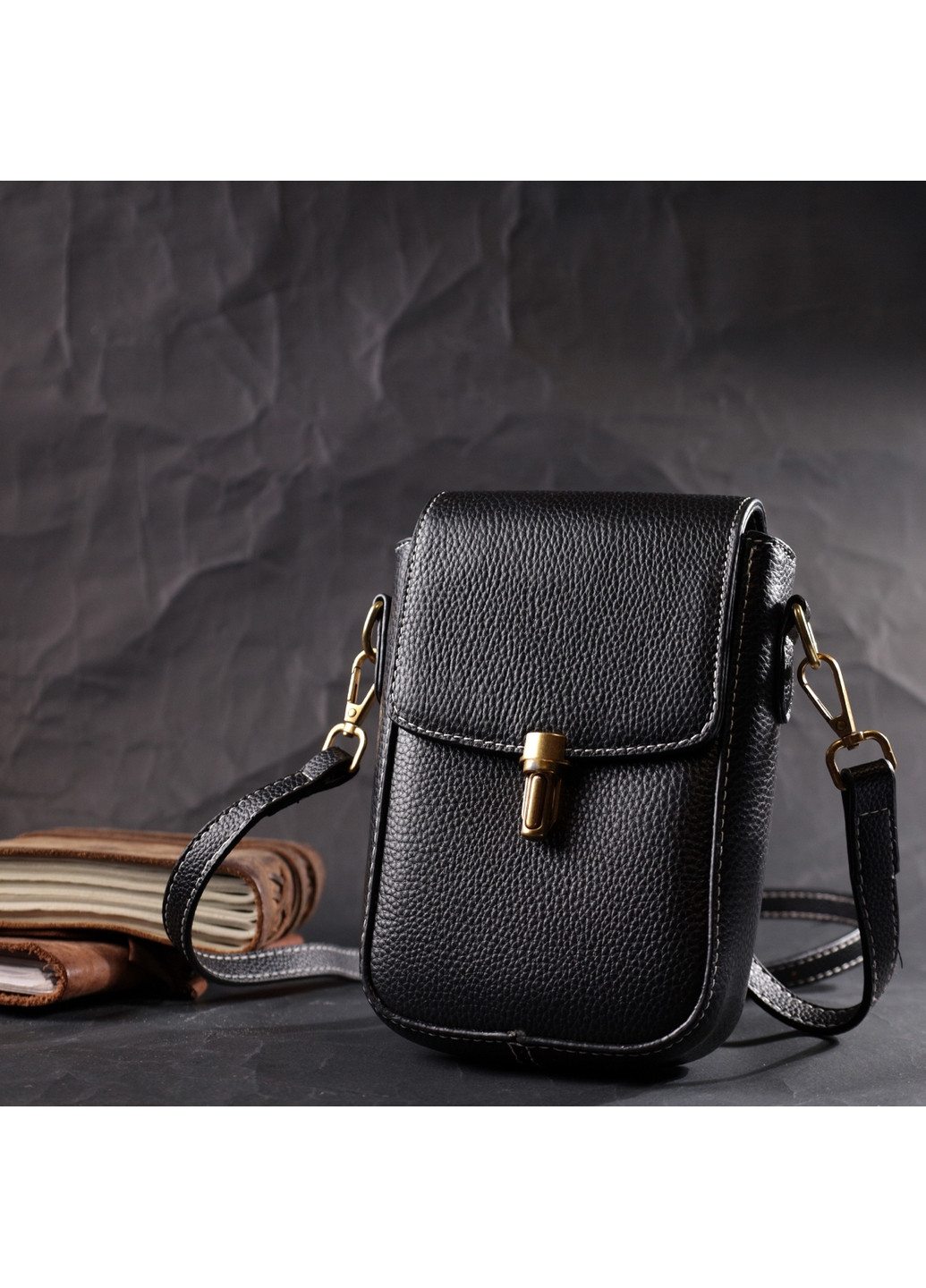Женская кожаная сумка 11,5х17х5 см Vintage (276531227)