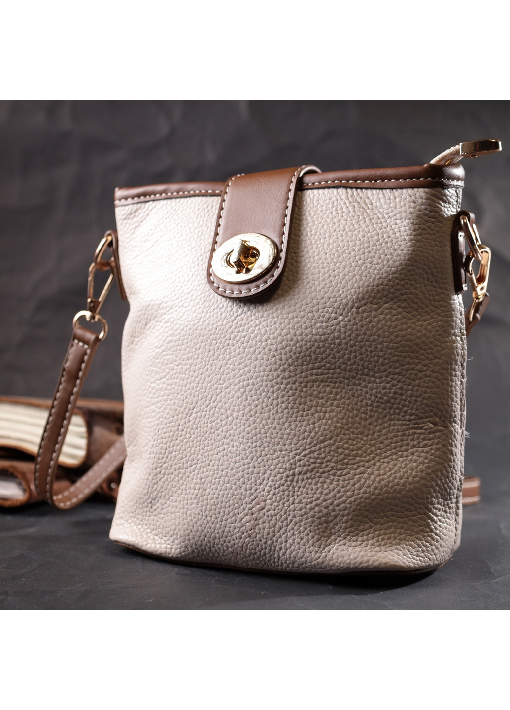 Жіноча шкіряна сумка 21х18,5х8,5 см Vintage (276531374)