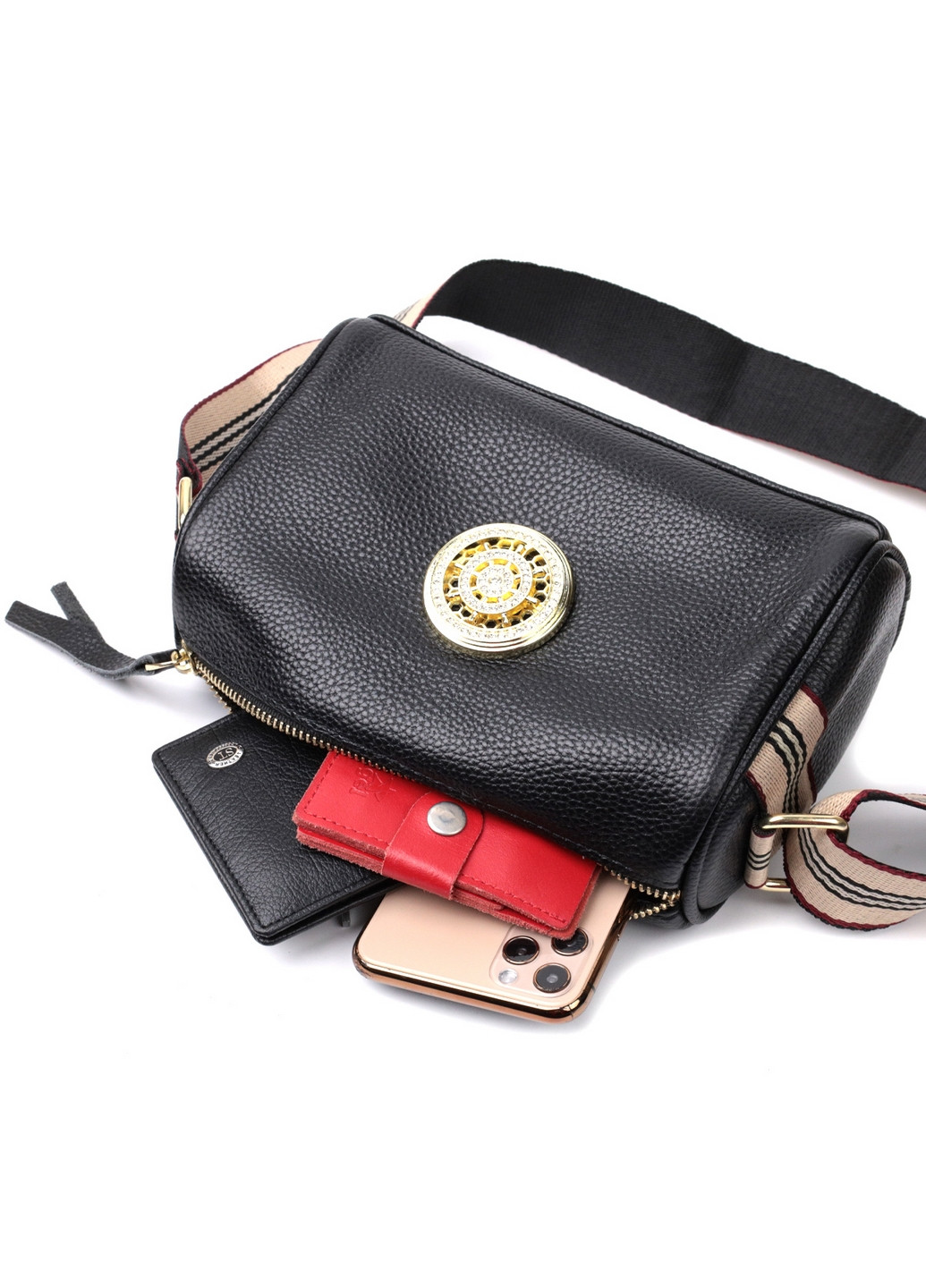 Жіноча шкіряна сумка 21,5х14х9,5 см Vintage (276531317)