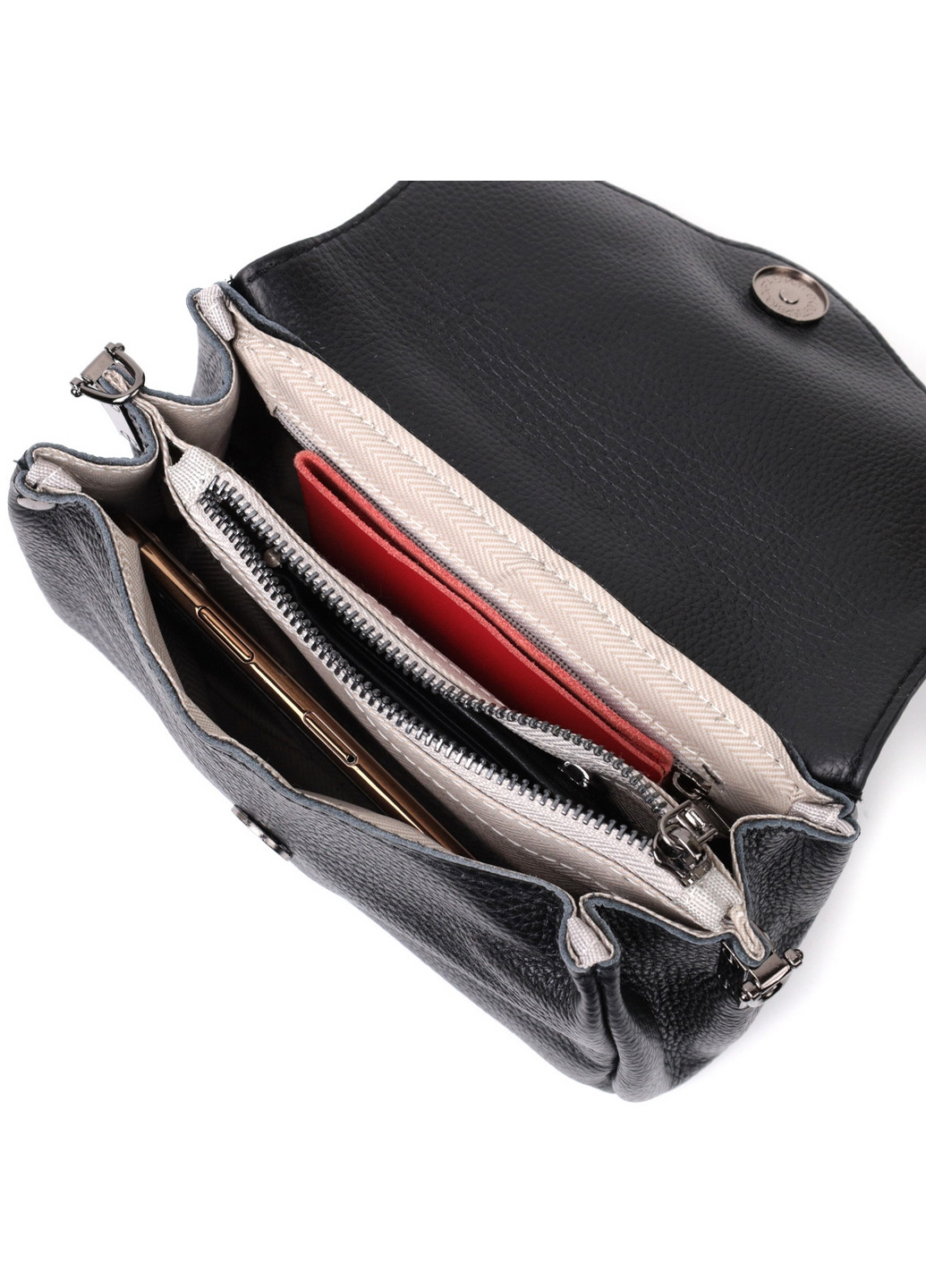 Жіноча шкіряна сумка 21,5х13,5х7 см Vintage (276531336)