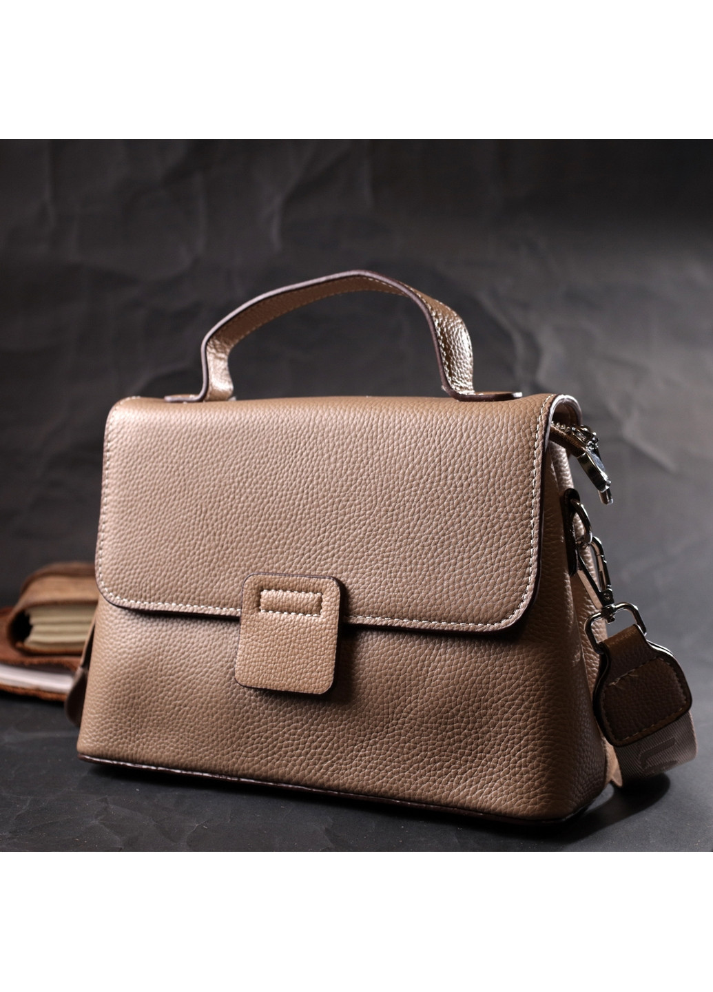 Жіноча шкіряна сумка 24,5х17,5х10 см Vintage (276531583)