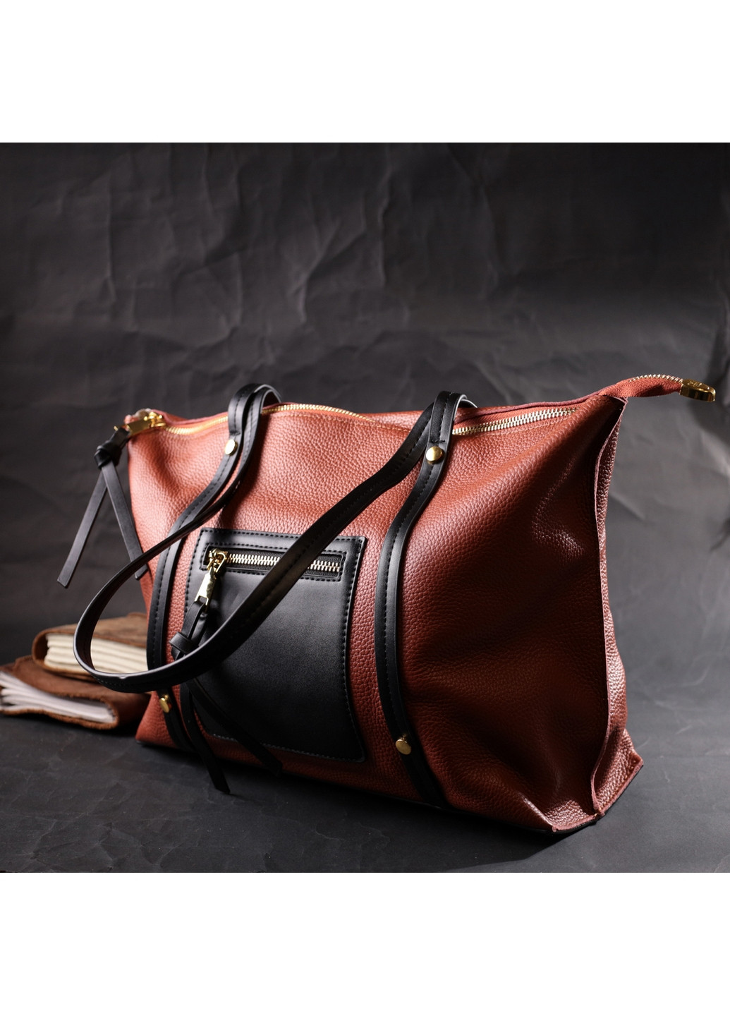 Жіноча шкіряна сумка 33х25х12 см Vintage (276531585)