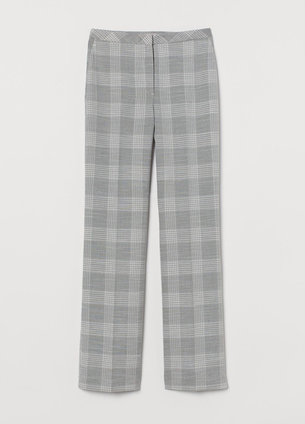 Светло-серые классические демисезонные прямые брюки H&M