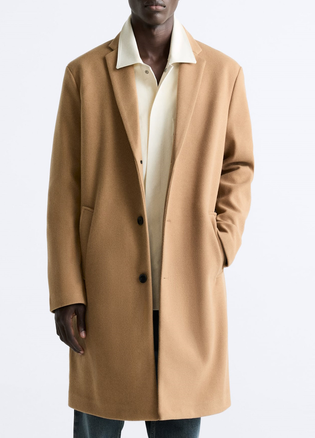 Світло-коричневе демісезонне Пальто Zara