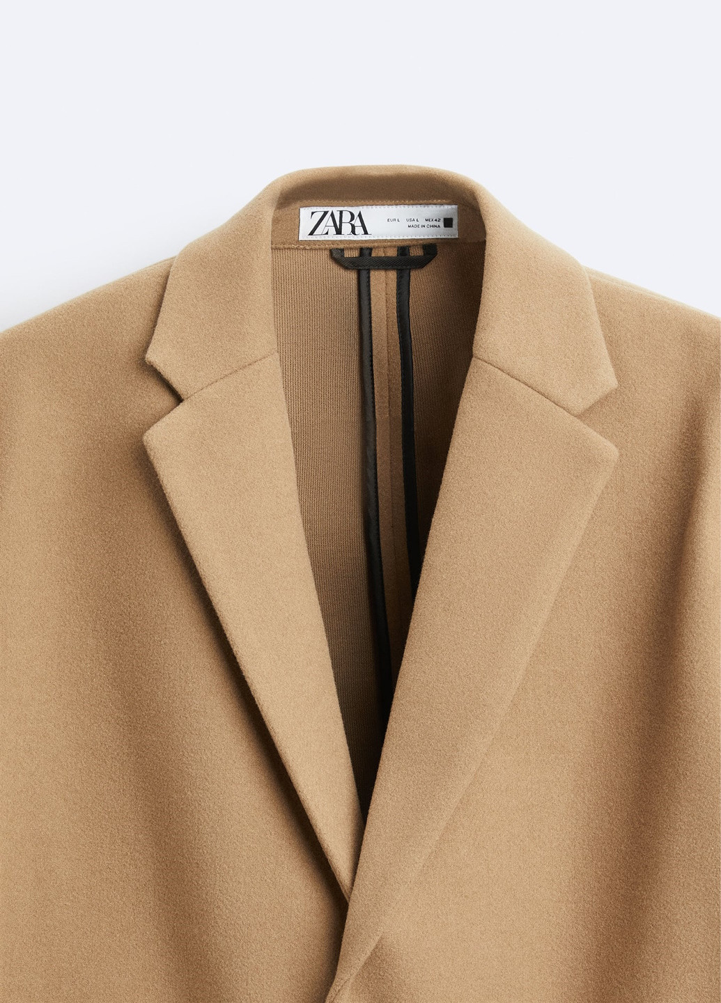 Светло-коричневое демисезонное Пальто Zara
