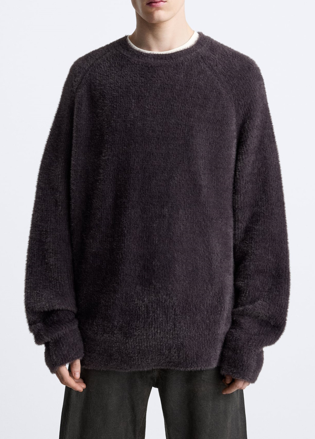Темно-фиолетовый демисезонный свитер Zara