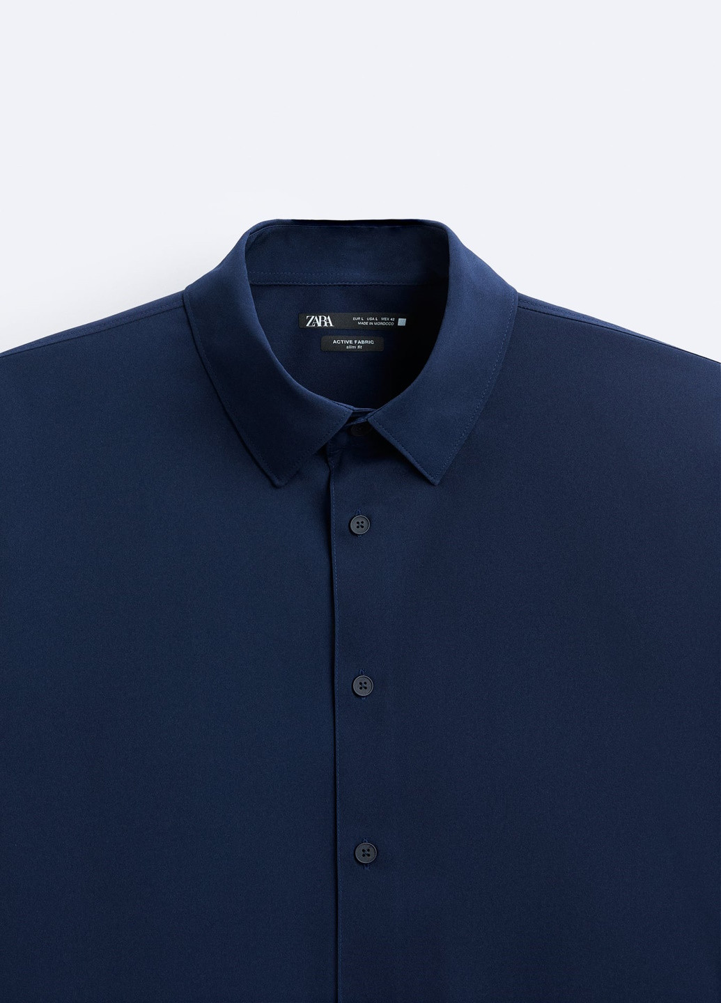 Темно-синяя классическая рубашка Zara