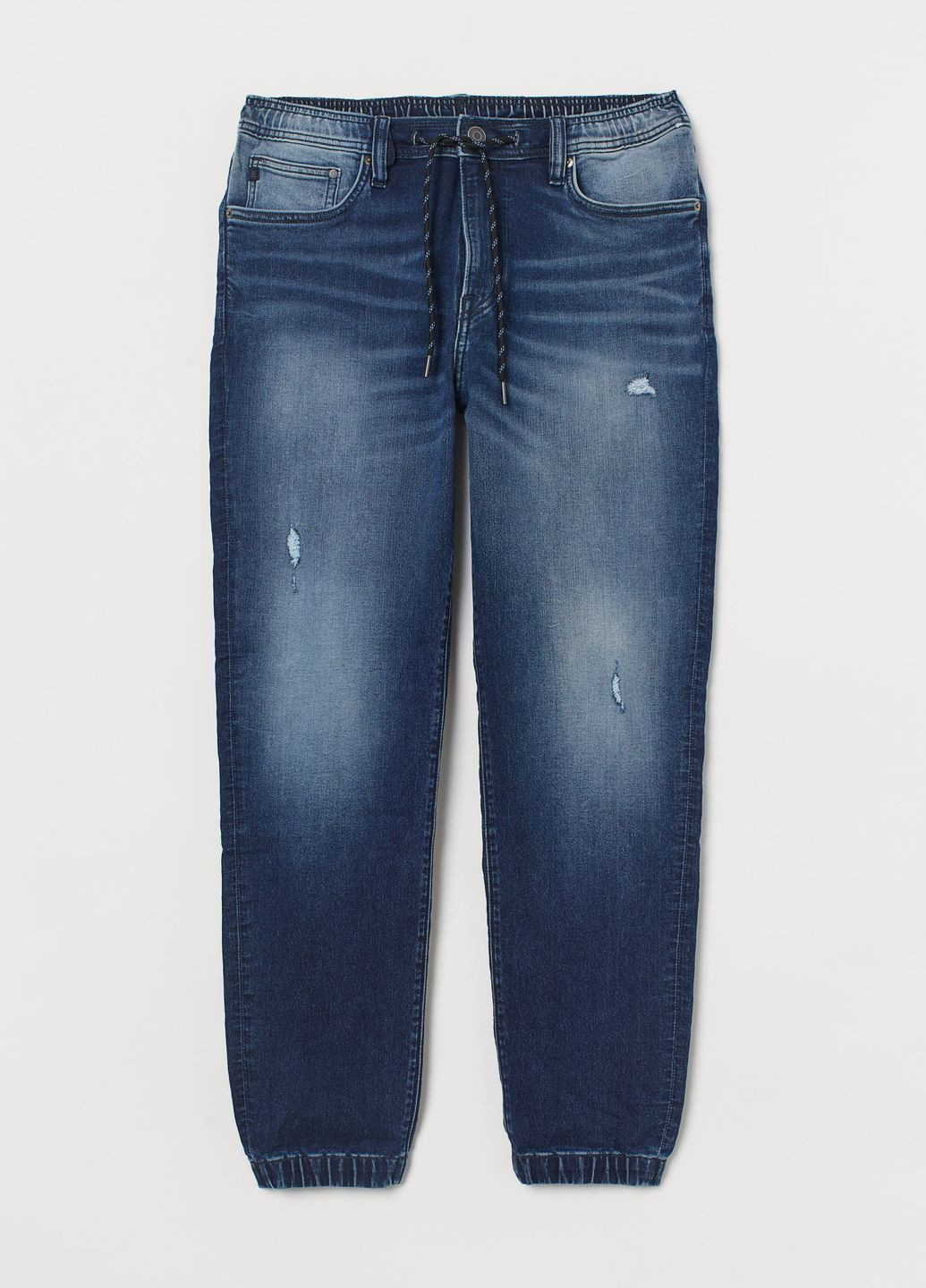 Синие демисезонные зауженные зауженные джинсовые джоггеры синий деним демисезон H&M