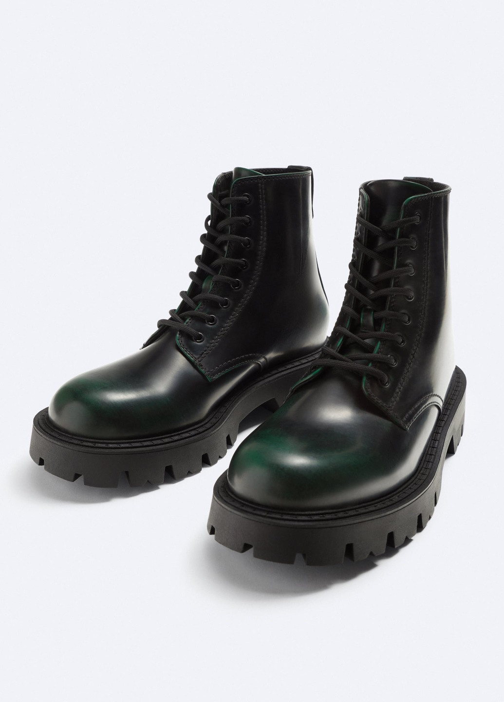 Зеленые осенние ботинки Zara