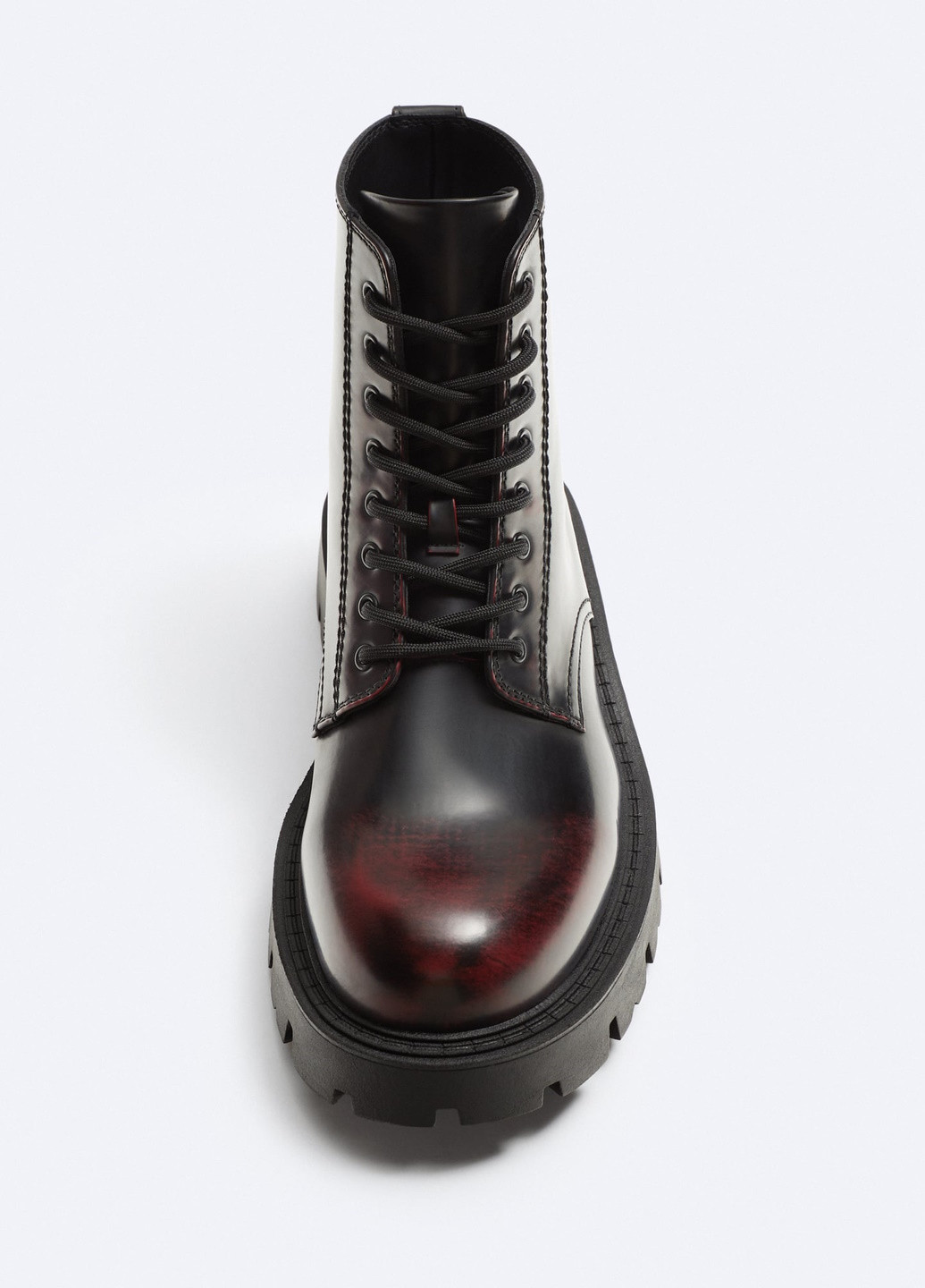 Темно-красные осенние ботинки Zara