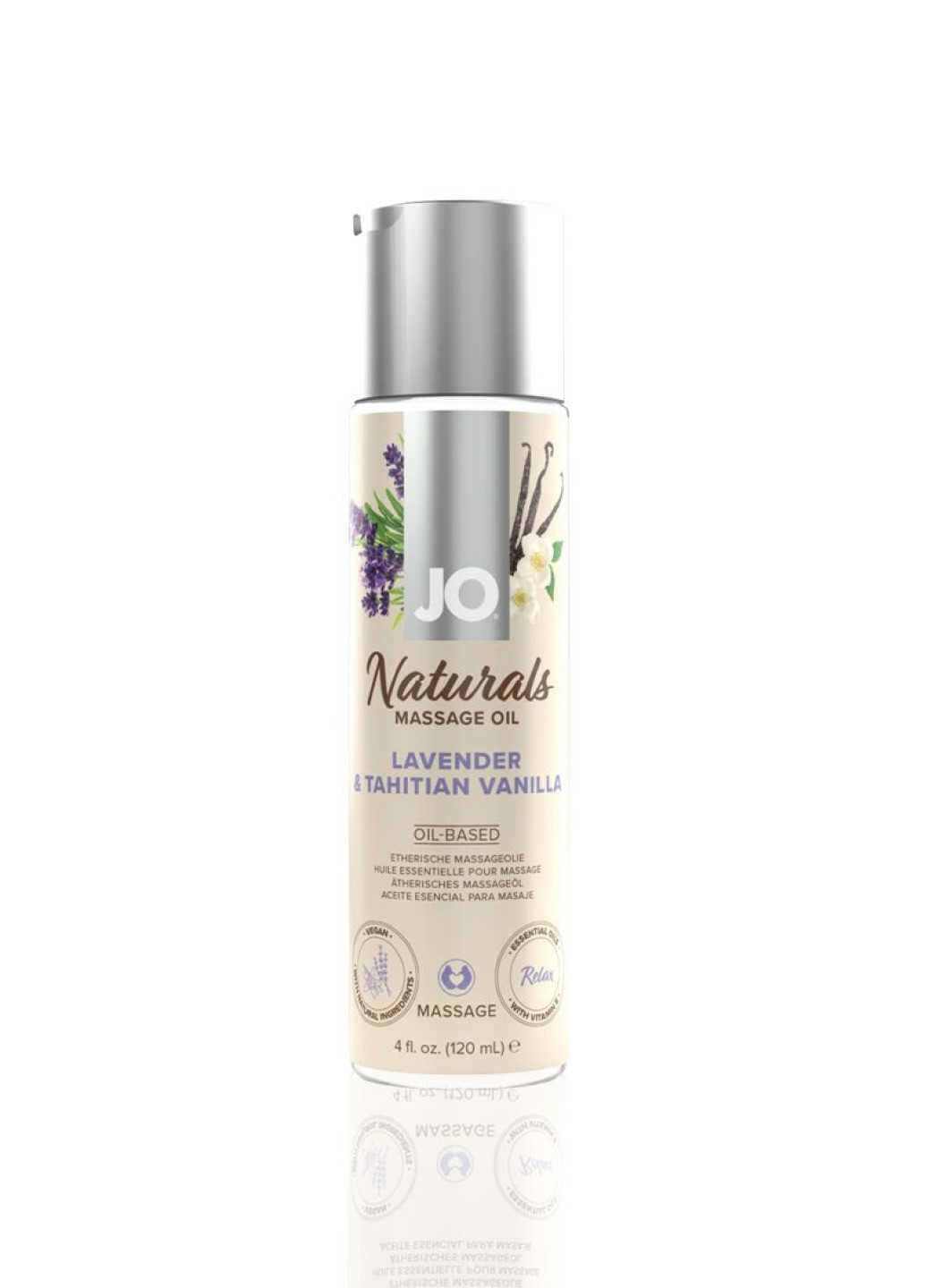 Масажна олія - Naturals Massage Oil - Lavender & Vanilla з натуральними ефірними оліями (1 System JO (276594393)