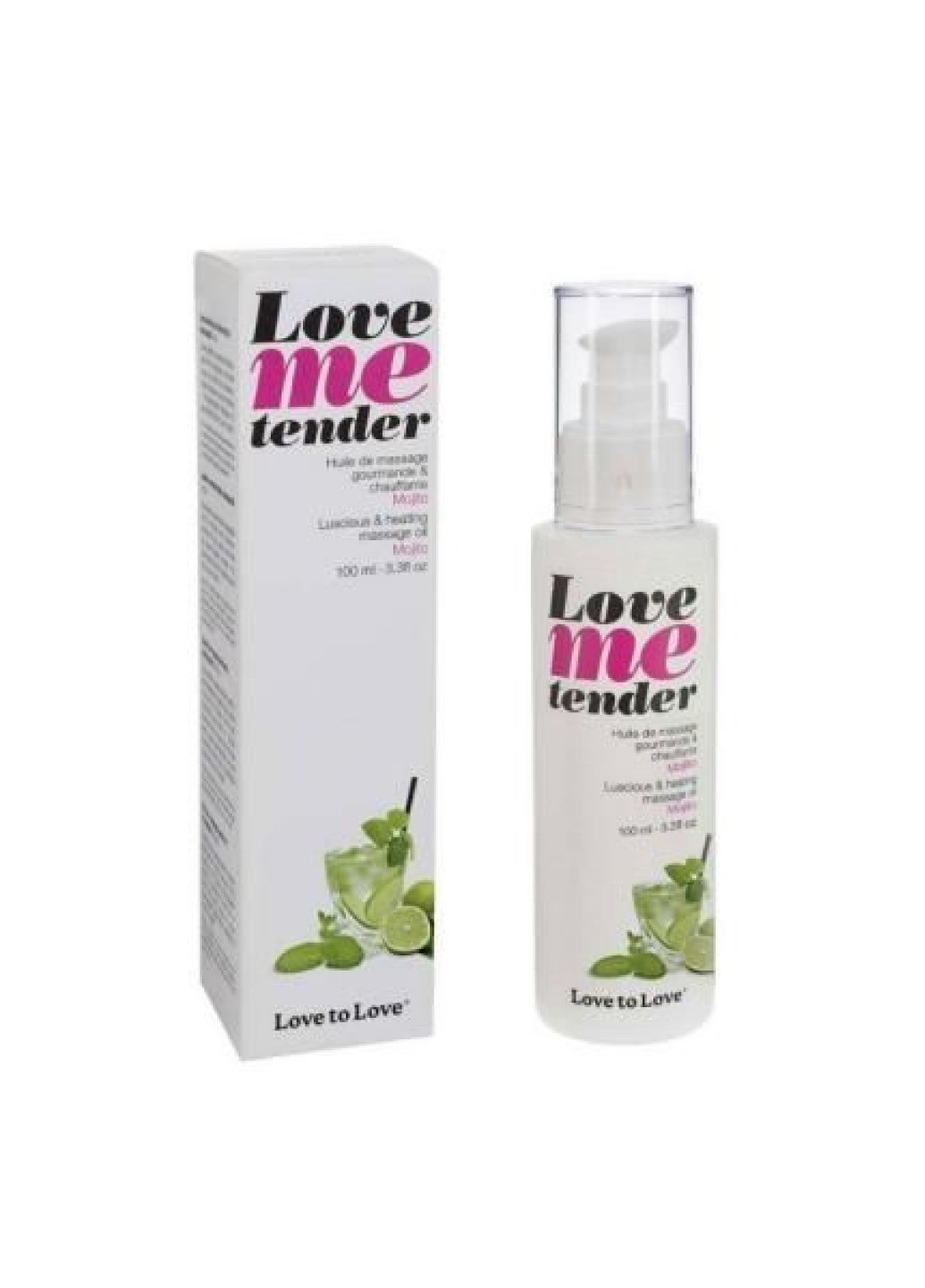 Масажна олія - Love Me Tender, Mojito (100 мл), аромат мохіто, без парабенів Love To Love (276594373)