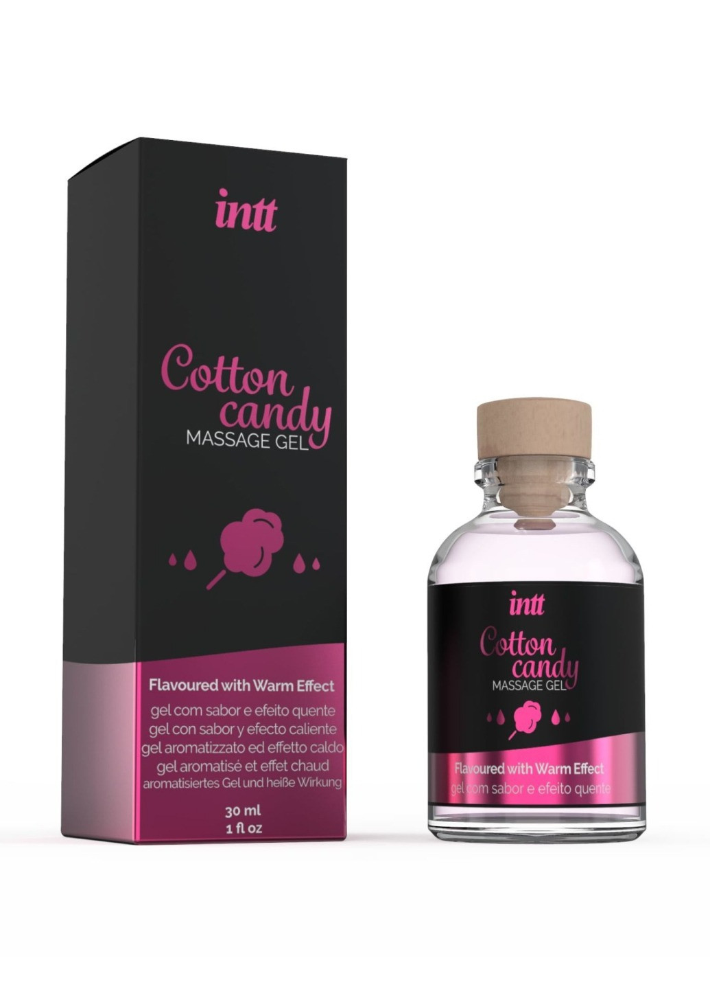 Масажний гель для інтимних зон Cotton Candy (30 мл) розігріваючий Intt (276594367)