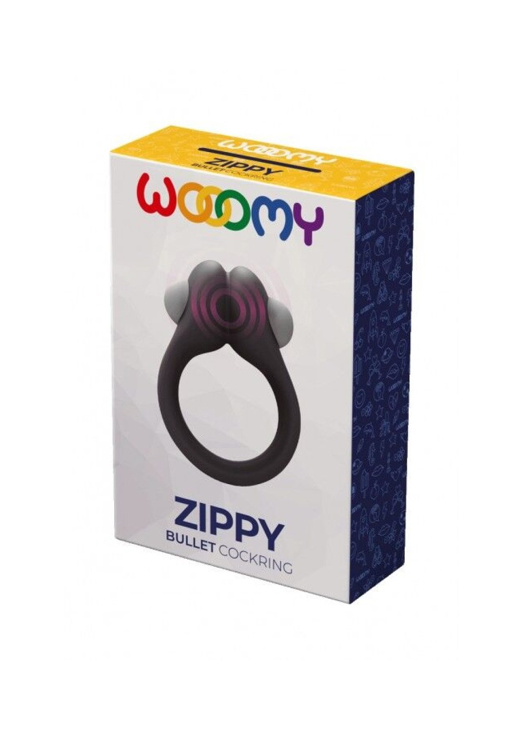Эрекционное виброкольцо Zippy, 1 виброрежим, диаметр 3–4,2 см Wooomy (276594492)