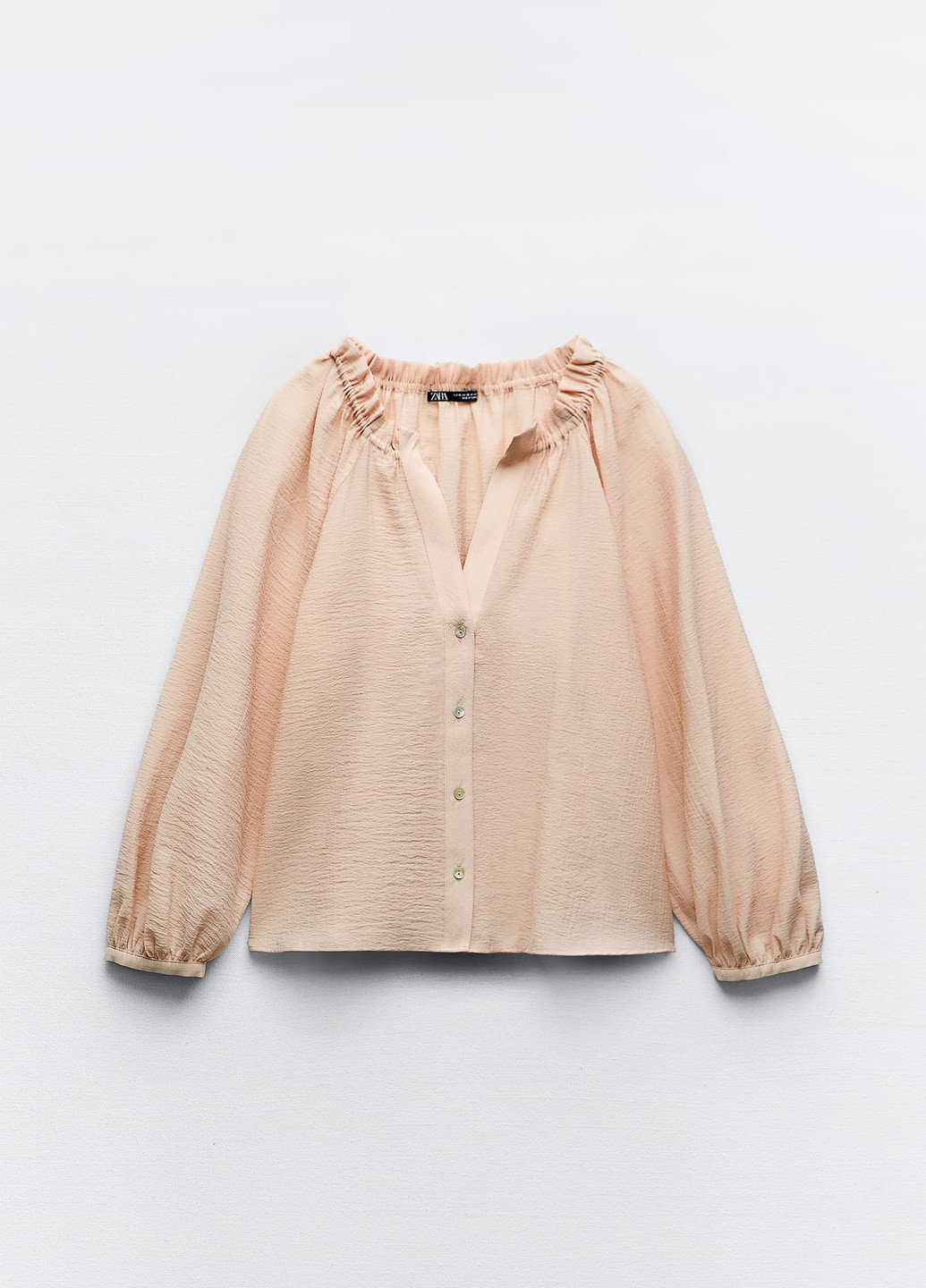 Светло-розовая повседневный рубашка однотонная Zara