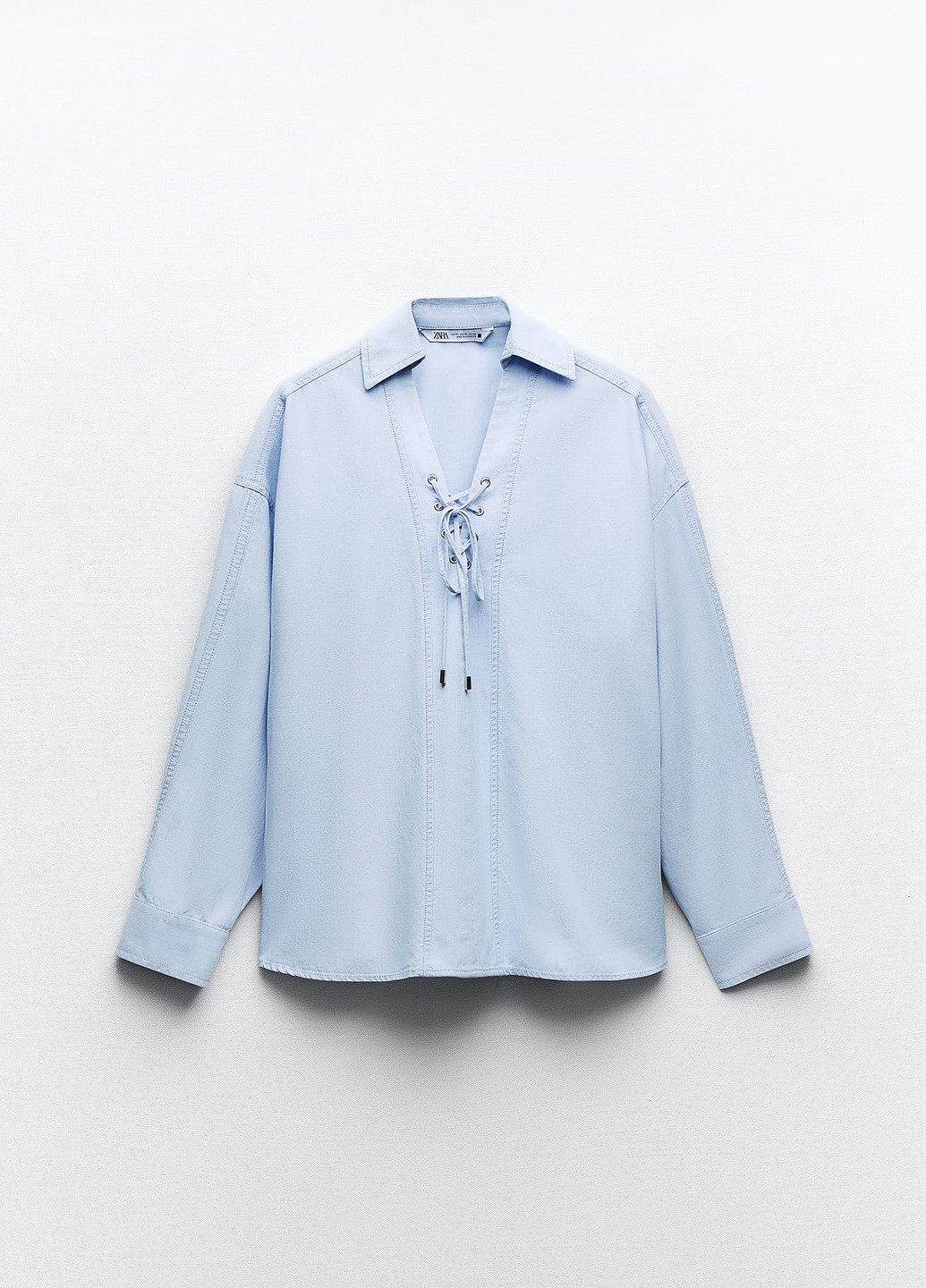 Голубая демисезонная блузка Zara