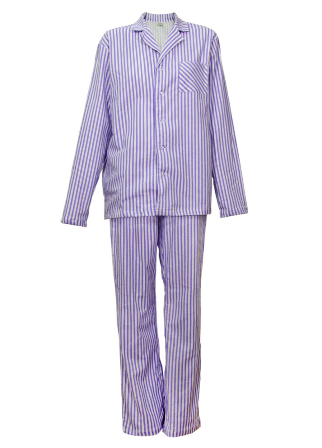 Голубая всесезон пижама фланель ф-127 рубашка + брюки Ярослав