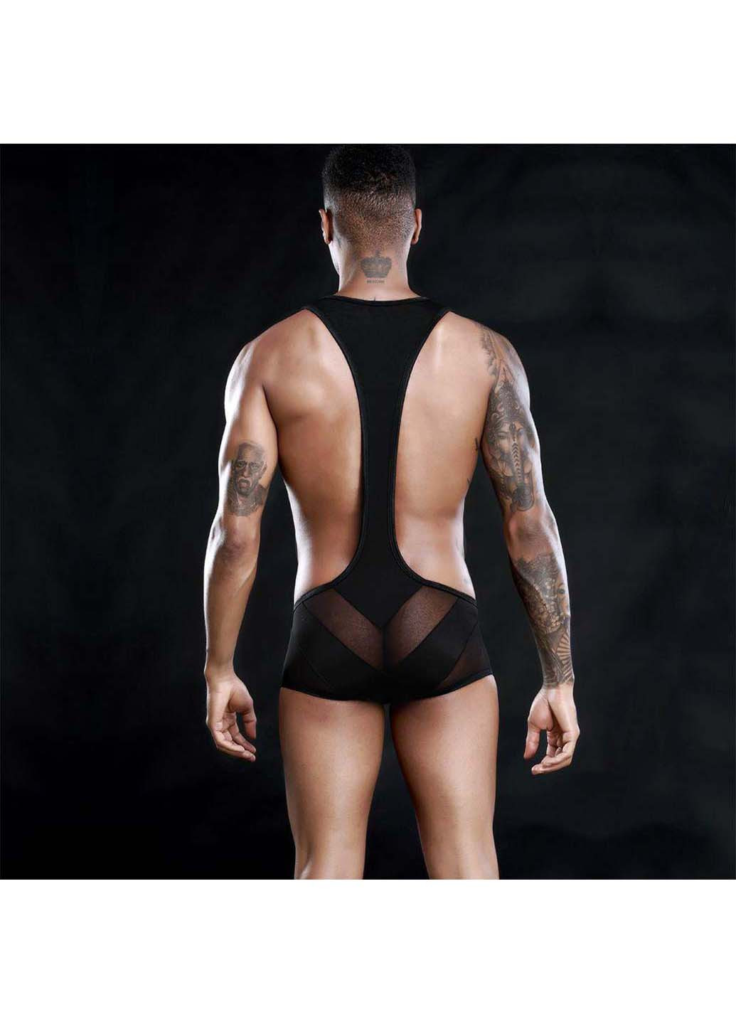 Чорний демісезонний чоловічий еротичний костюм потужний саймон JSY