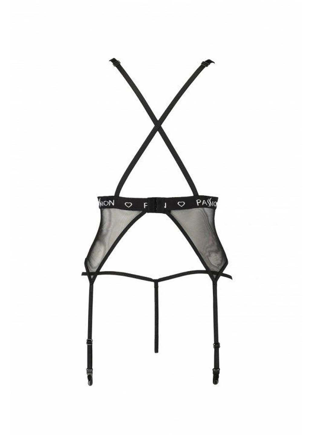 Чорний демісезонний жіночий комплект білизни mirajane corset Passion