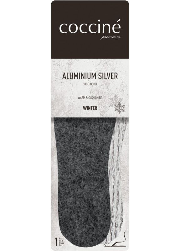 Устілки зимові на повсті + фольга Coccine aluminium silver (276709869)