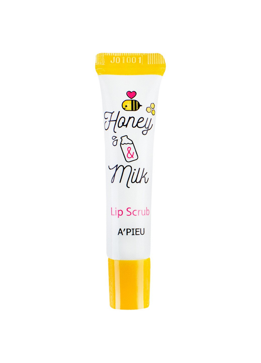 Скраб для губ с экстрактами меда и молока honey & milk lip scrub, 8 мл A'pieu (276778795)