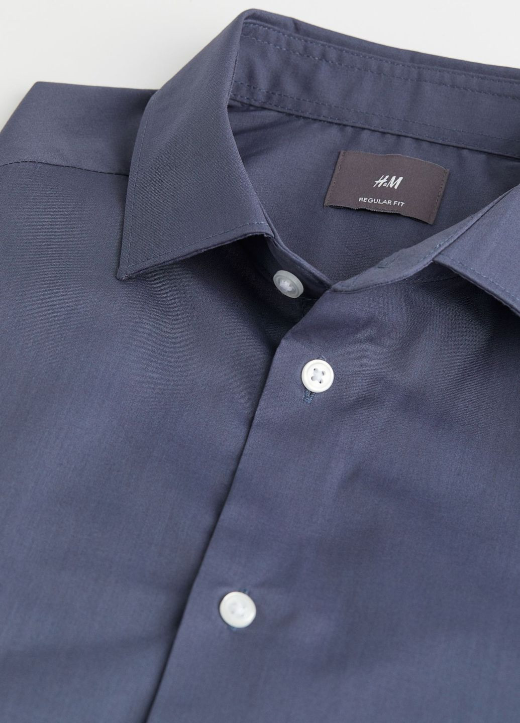 Серо-синяя классическая рубашка H&M