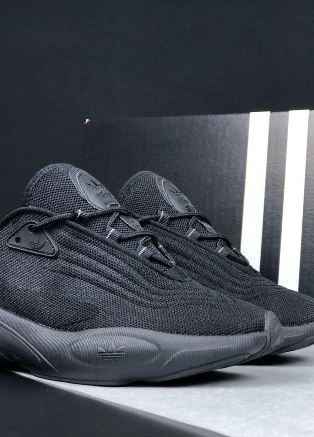 Черные демисезонные черные мужские кроссовки No Brand